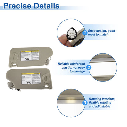 Set of 2 Sun Visors for Nissan Altima (2013–2018) No. 96401-3TA2A Beige