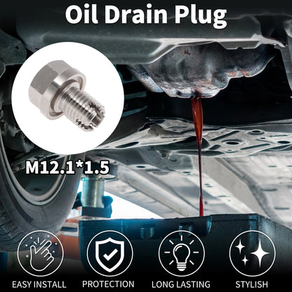 M12.1x1.5 Oil Drain Plug for Various Models (Includes Hex Key & Washers)