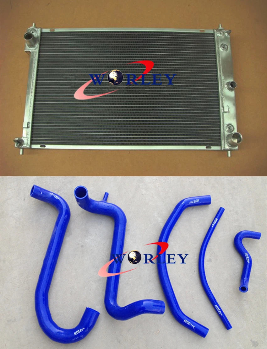 Aluminum Radiator with Red Silicone Hose for Ford AU Falcon (1998–2002)
