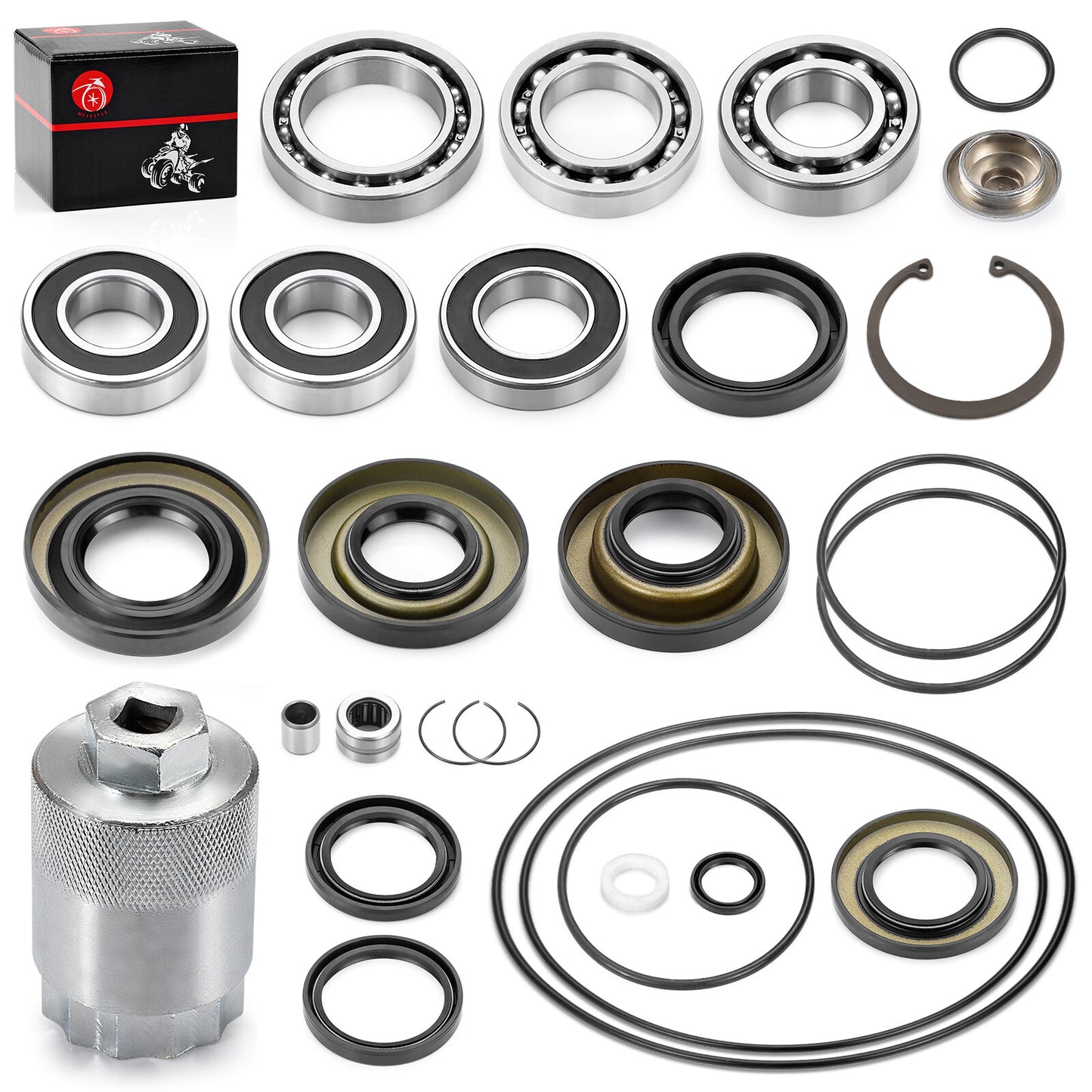 Rear Differential Axle Bearing Seal Kit for Honda Rancher 350 (2000–2006)