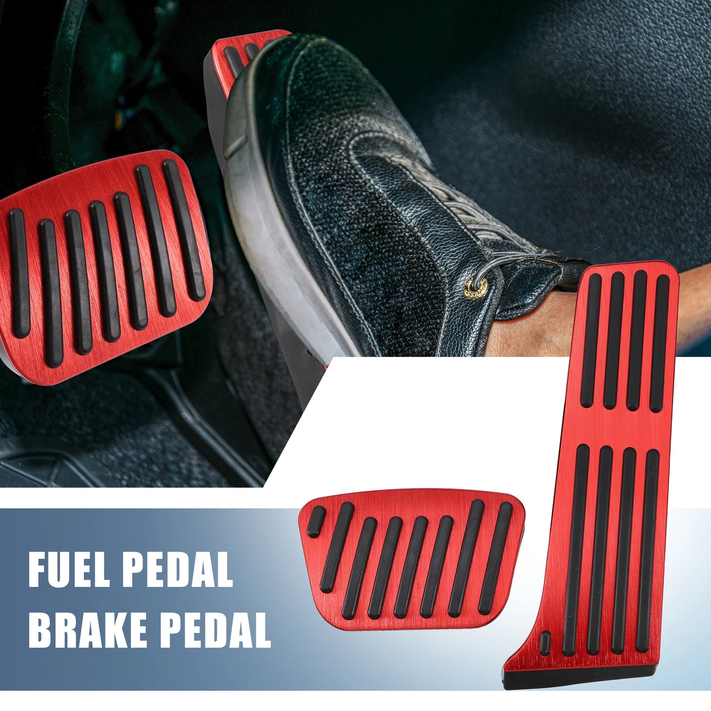 2X Gas Pedal Brake Pedal Pad Cover for Lexus  Red Anti-Slip