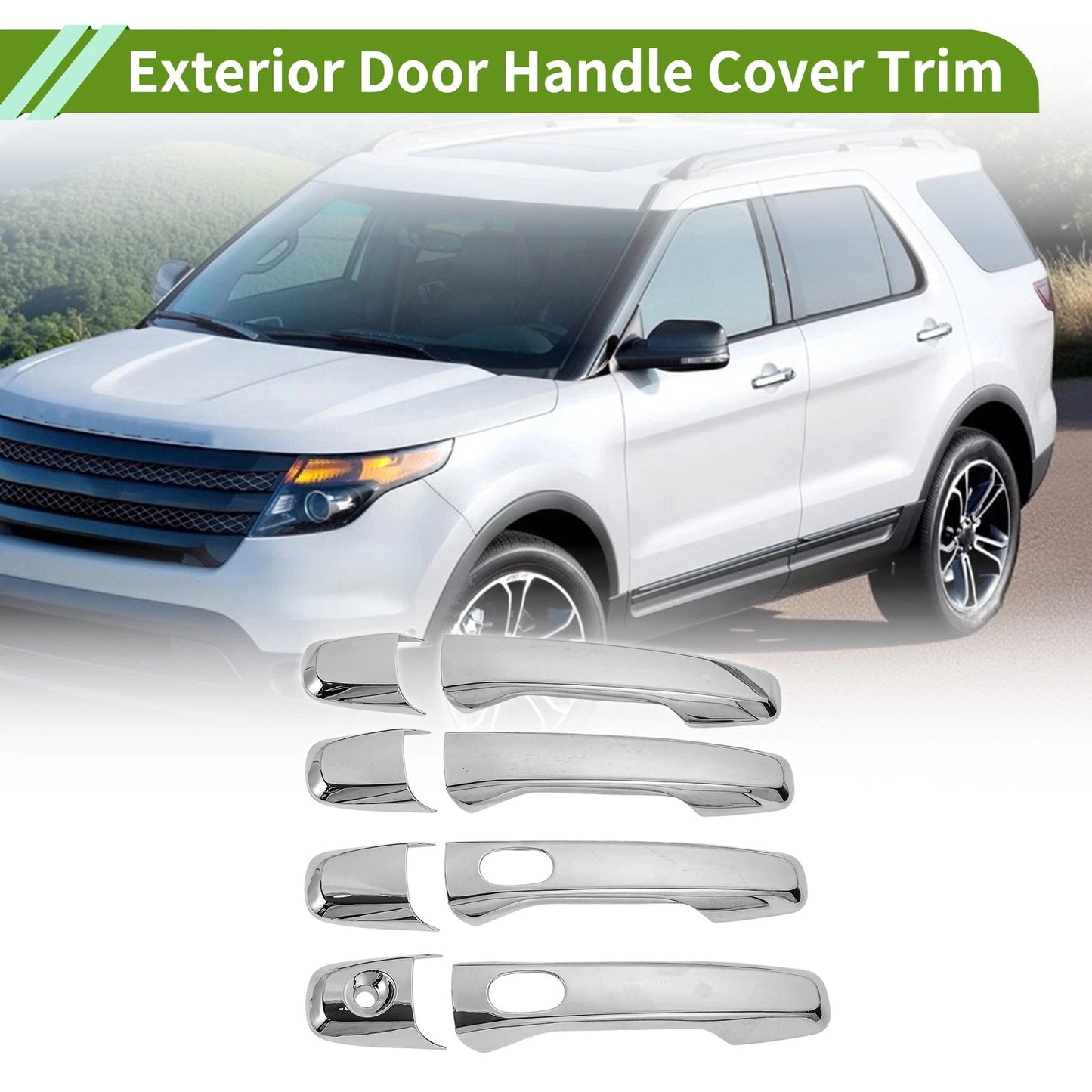 Set of 1 Exterior Door Handle Cover Trim for Ford Explorer (2011–2019)