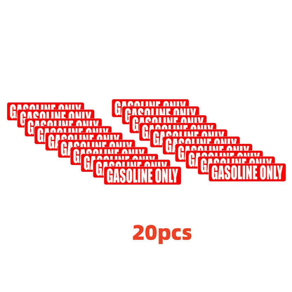 20Pcs Gasoline Only Fuel Caution Decal for Vehicle Door Tank