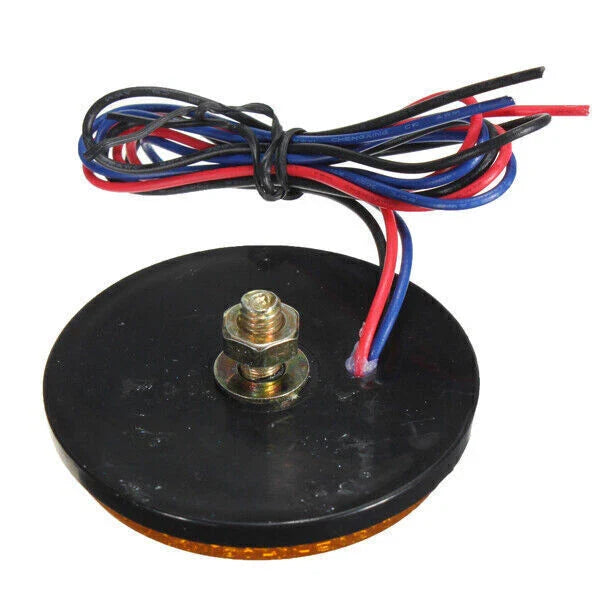 Round LED Reflector Tail Brake Stop Light for Motorcycle Truck Trailer Car