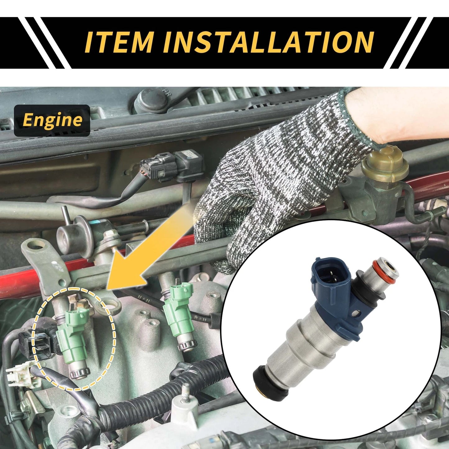 Fuel Injector for Toyota Tacoma (1995–2001) No. 23209-79085, 4 Holes, Blue