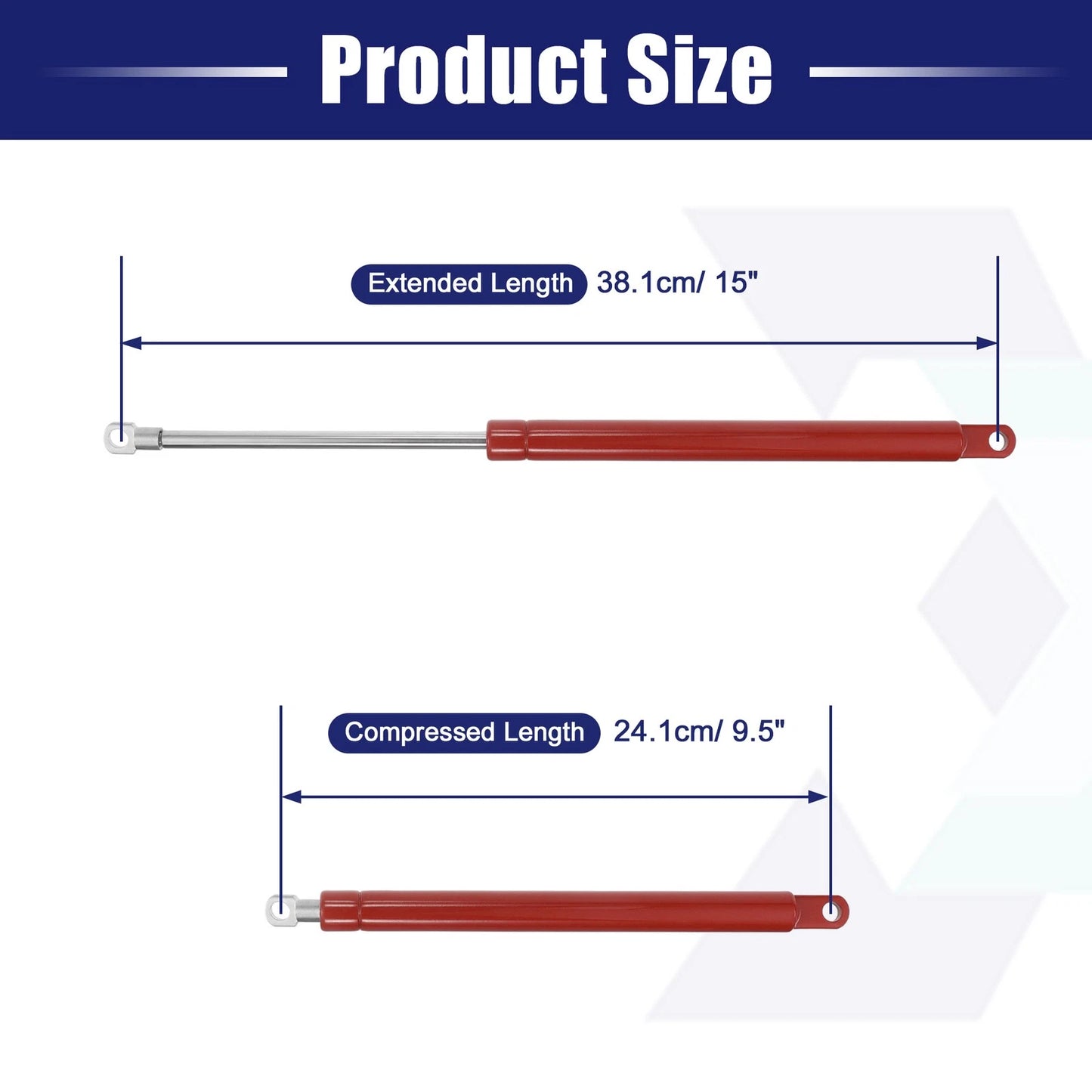 2X 15 Inch Red Lift Supports Struts Shocks Gas Spring Universal