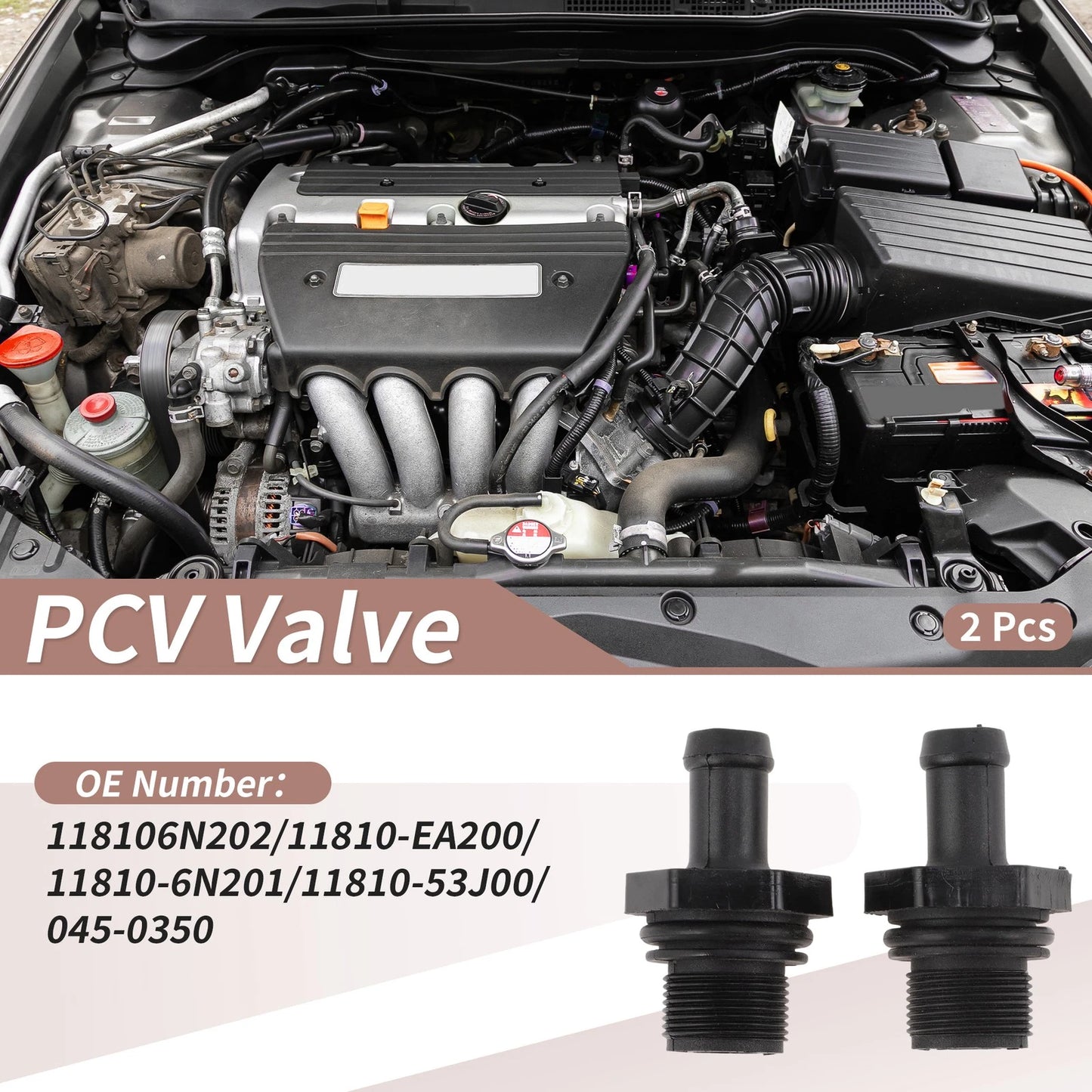 Set of 2 PCV Valve 118106N202/11810-EA200 for Nissan Altima (2007–2015)