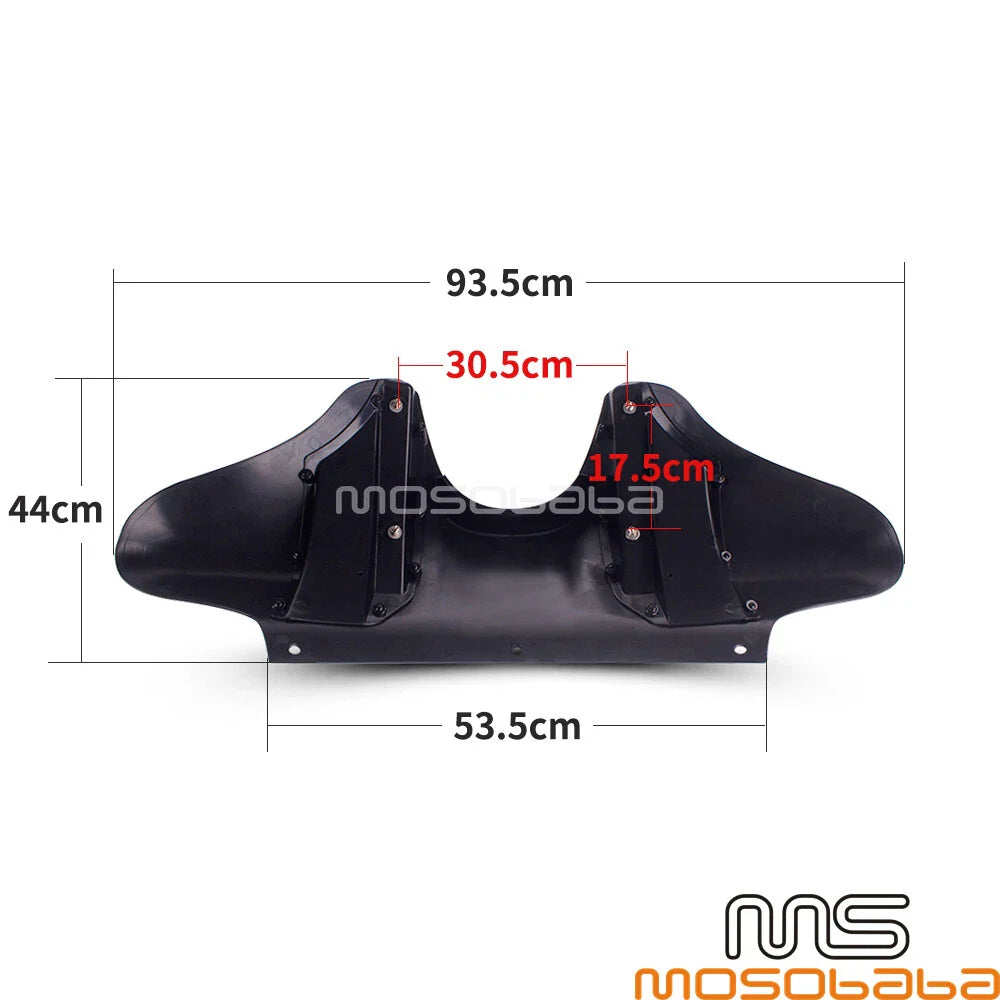 Black ABS Batwing Fairing for Harley Softail Fat Boy FXST FLHR FLSTF (2000-2017)