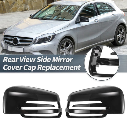 Rearview Mirror Cover Cap Gloss Black for Mercedes-Benz W176 W204 W212 W211