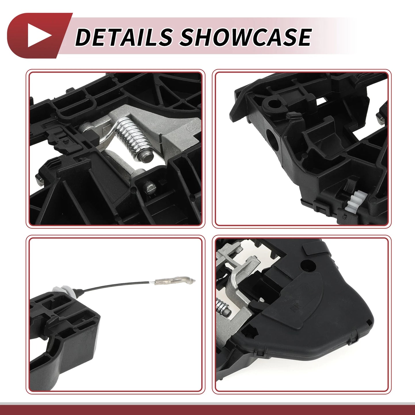 Rear Right Door Handle Carrier for Mercedes-Benz W251 (2006–2013) Black
