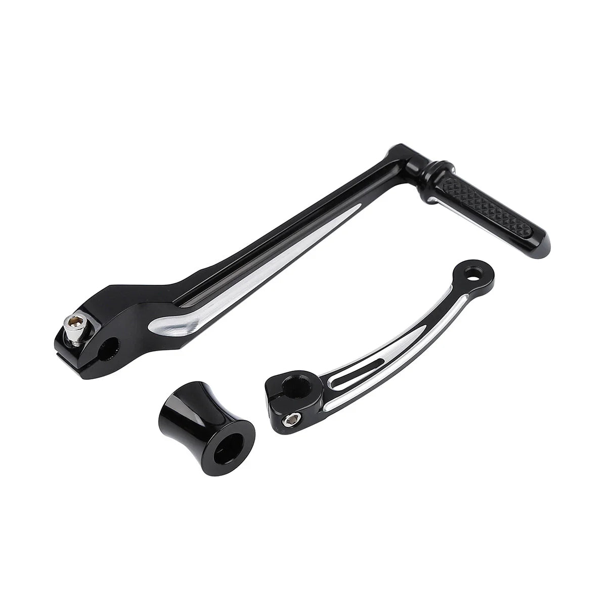 Black CNC Shifter Lever Set for Harley Street Glide, Softail (1986-2023)