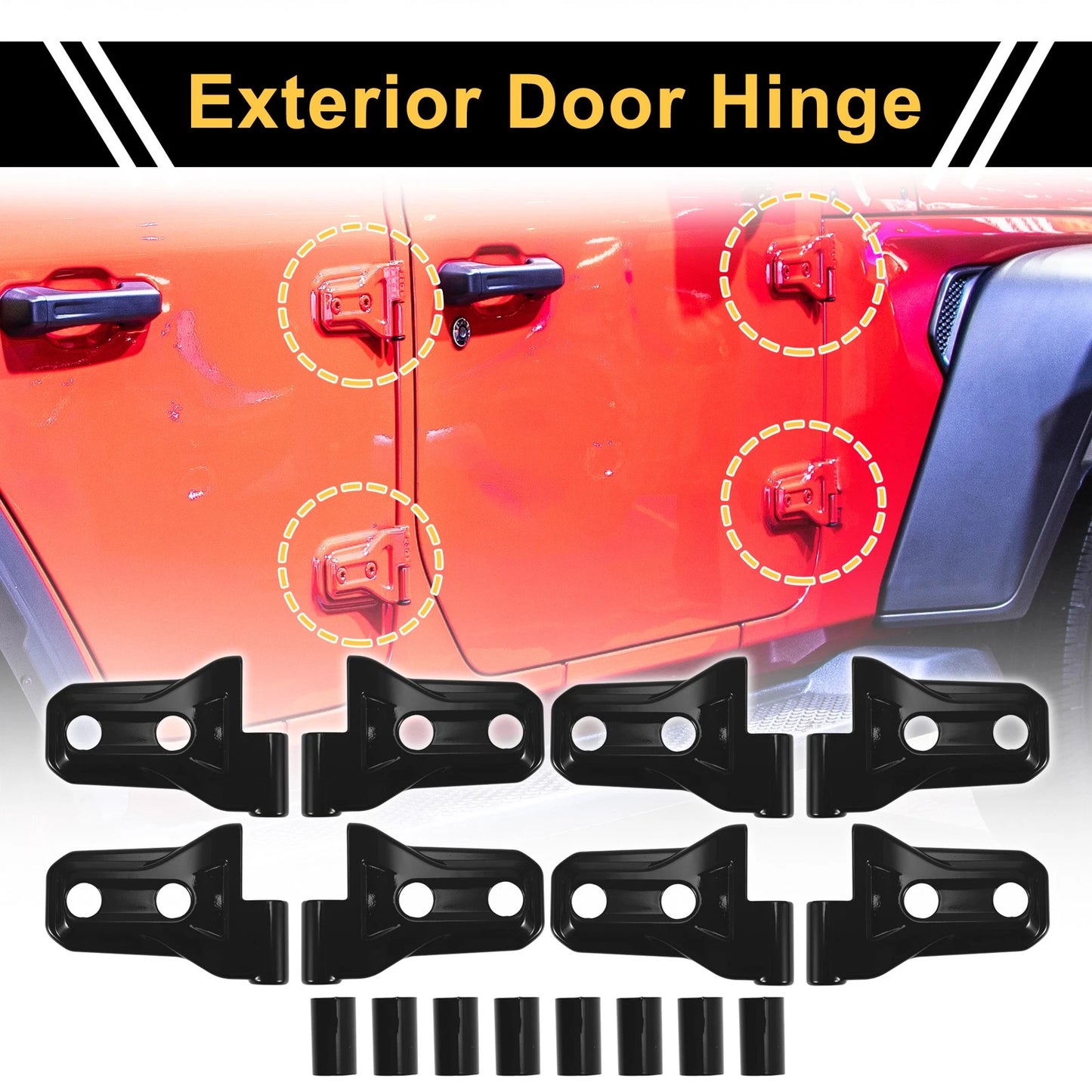 Set of 1 Door Handle Hinge Cover Trim for Jeep Wrangler JL Gladiator (2018–2023)