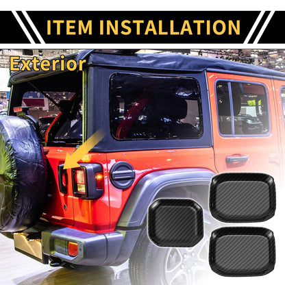Carbon Fiber Door Handle Bowl Cover Trims for Jeep Gladiator JT (2020–2024)