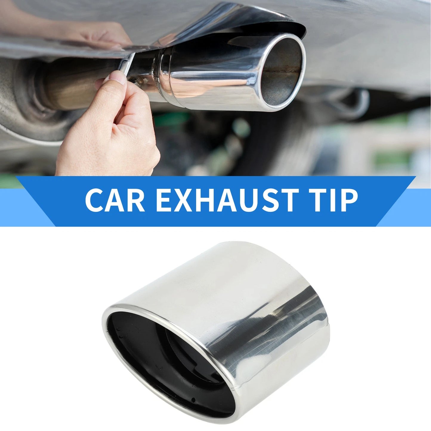 1 Pc Slant Cut Exhaust Tip 4.7" Inlet for Honda Accord (2008-2012)