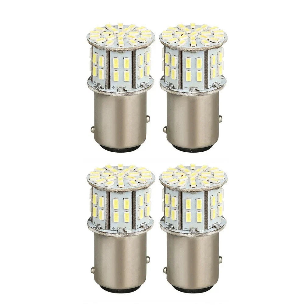 1157 BAY15D 4pcs 50SMD LED Tail Stop Light Bulbs 6000K Pure White for Vehicles