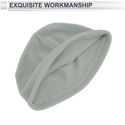 Cycling Hat for Universal Fit (1 Pcs) - Light Gray Polar Fleece 26x17cm