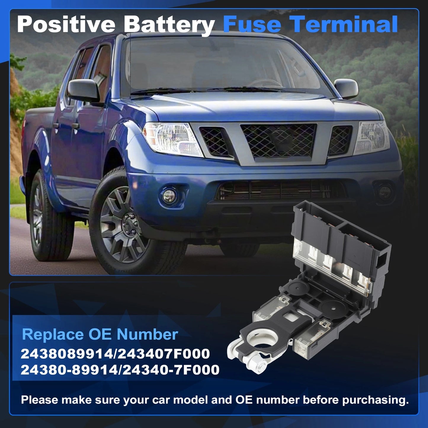 Fusible Link Holder w/ Positive Battery Terminal for Nissan Armada Pathfinder (2004–2023)