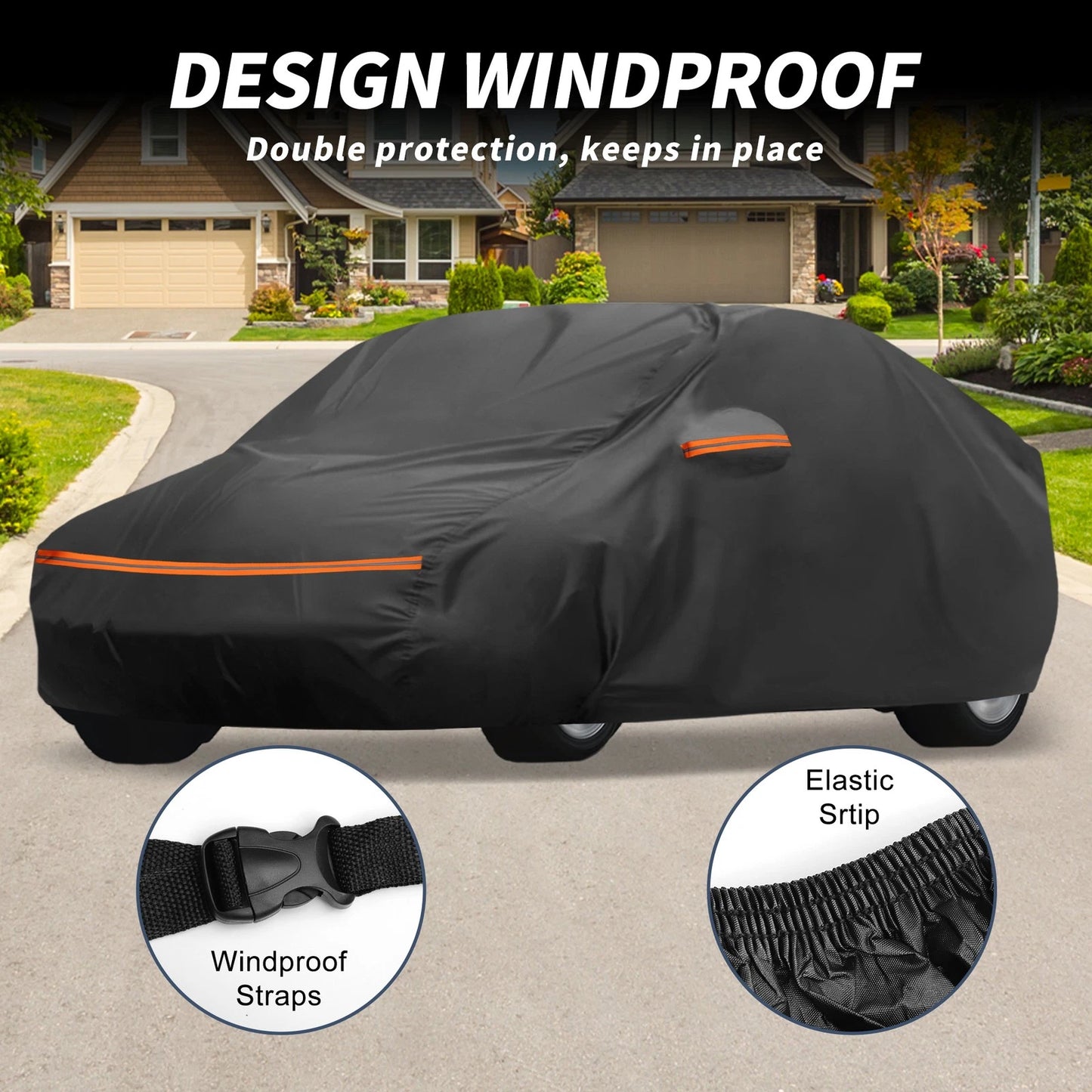 Waterproof Car Cover for Nissan Skyline (All Weather, Black, Aluminum Film)