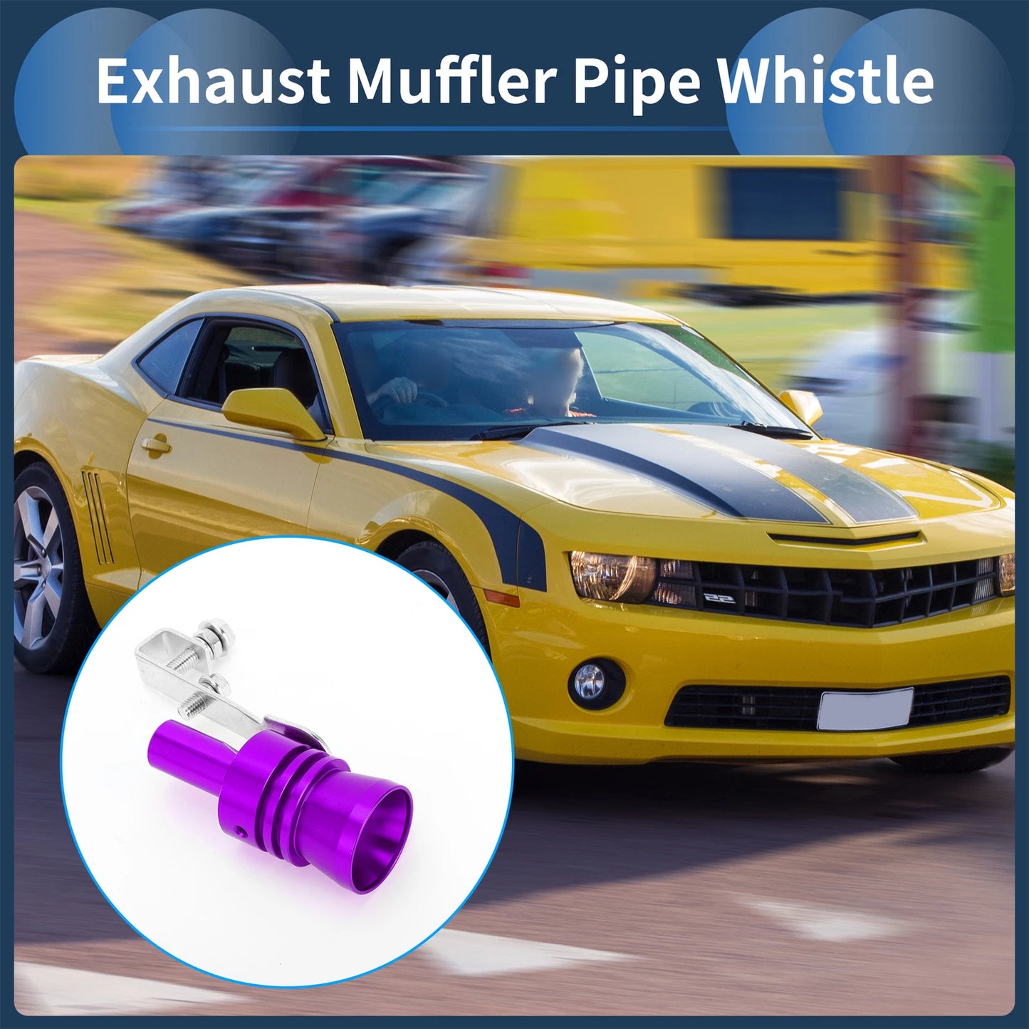 Turbo Sound Exhaust Muffler Pipe Whistle for Universal Fit (1 Set)