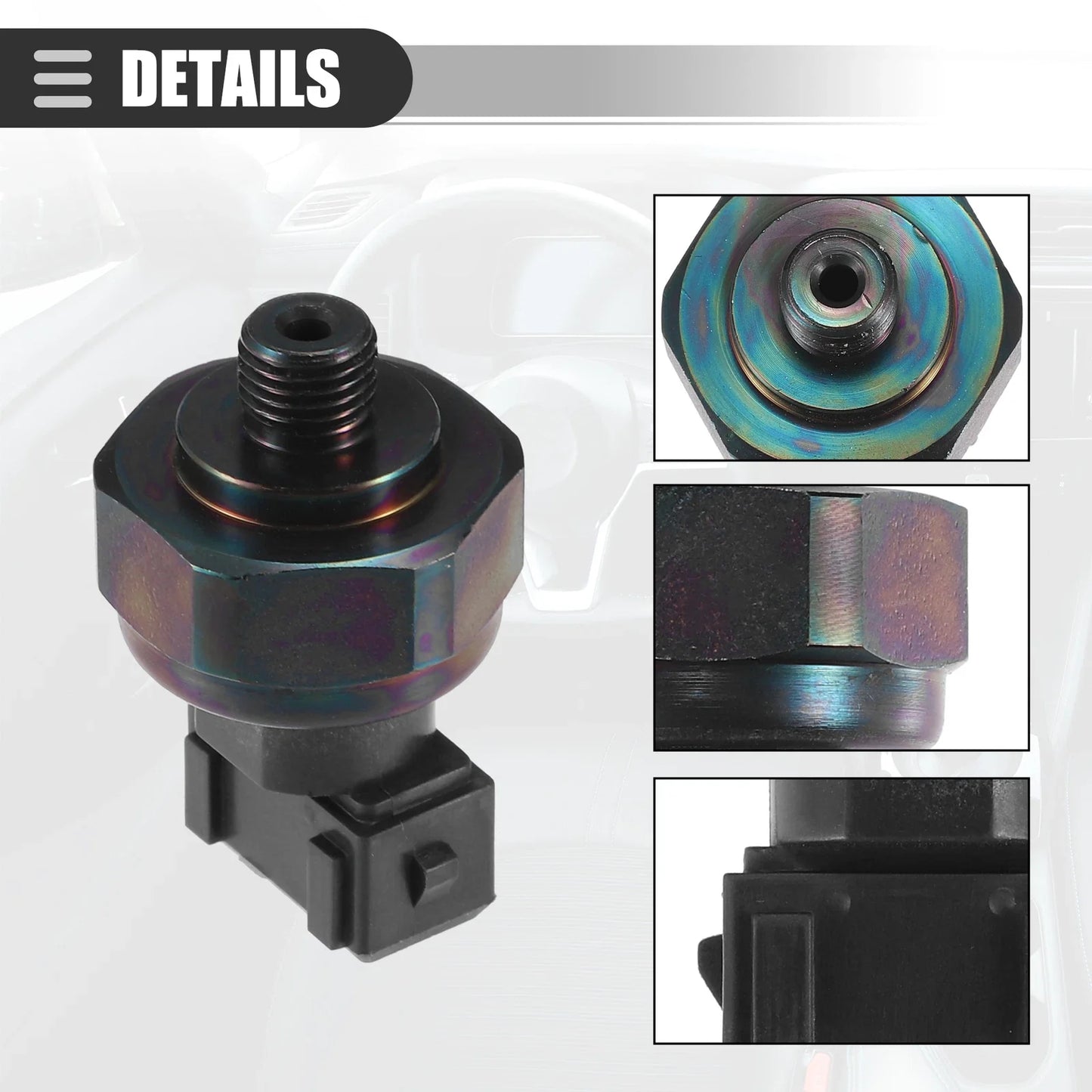 A/C Pressure Transducer Valve for Mercedes-Benz C220 (1994-1996) Metal Black
