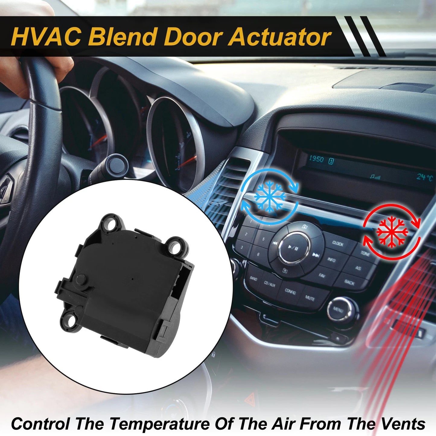 HVAC Heater Blend Door Actuator for Hyundai Elantra (2011–2016) No. 971621UAA0