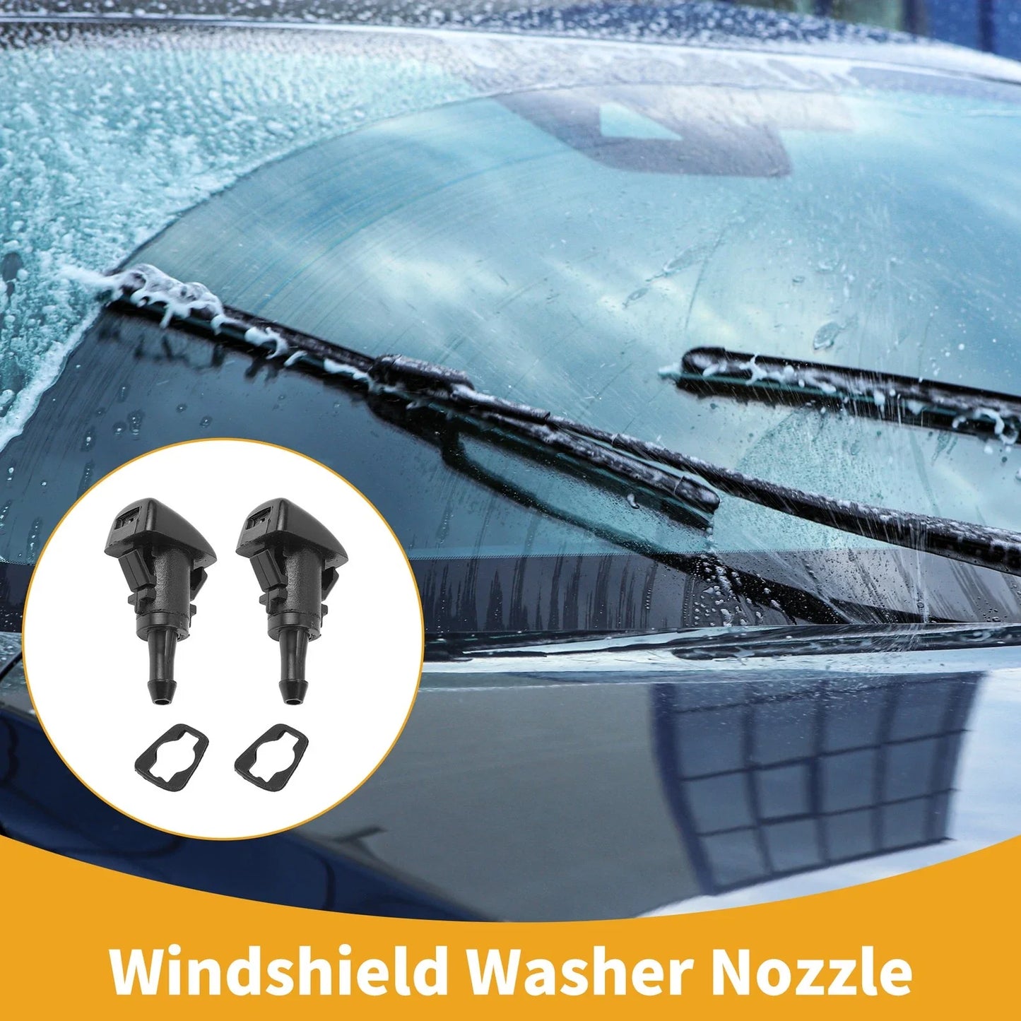 Windshield Washer Nozzle Gasket 2 x for Hyundai Santa Fe (2013-2018)