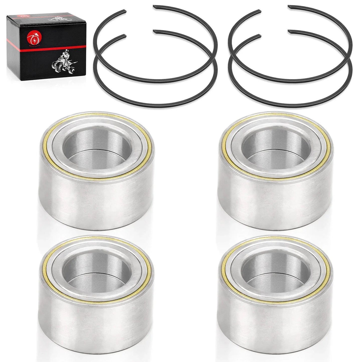 4 x Front & Rear Wheel Bearing & Circlip for Can-Am Maverick X3 MAX (2017–2023)