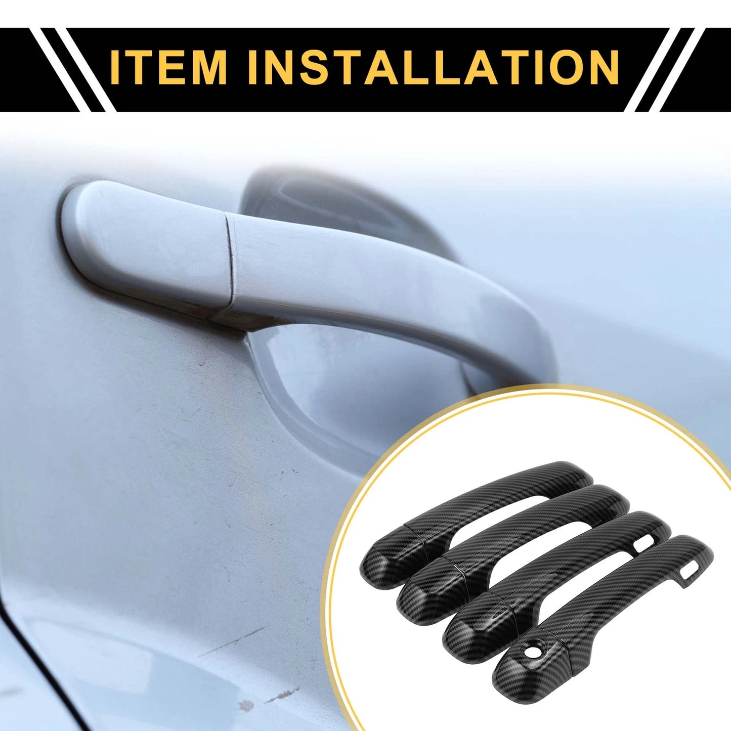 Set of 4 Exterior Door Handle Covers for Toyota 4Runner (2010–2019)