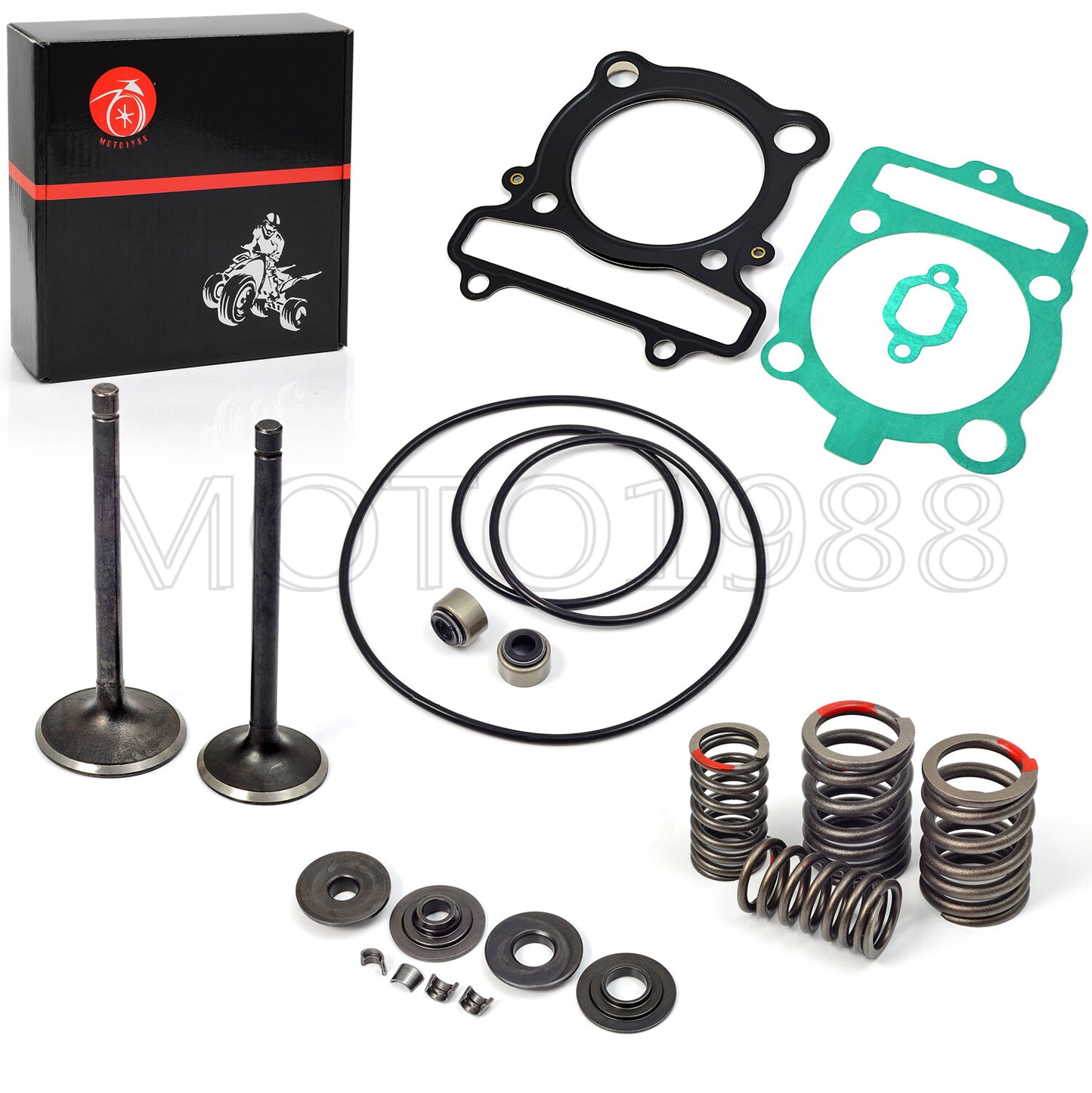 Cylinder Top End Kit & Intake Exhaust Valve Gasket for Yamaha Warrior 350 (1987–2004)