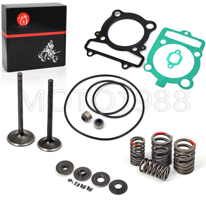 Cylinder Top End Kit & Intake Exhaust Valve Gasket for Yamaha Warrior 350 (1987–2004)