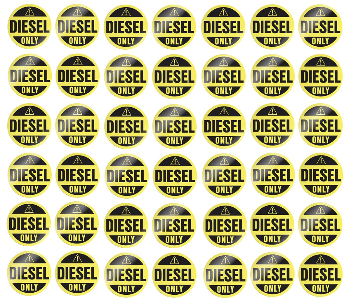 42X Diesel Only Round Sticker for Truck (Gasoline Tank Decal)