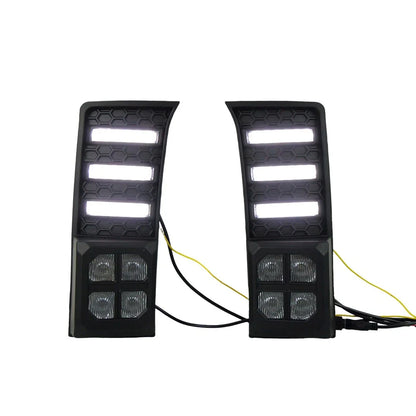 White LED 4-Eye DRL w Turn Signals for Toyota Tundra (2022–2023)