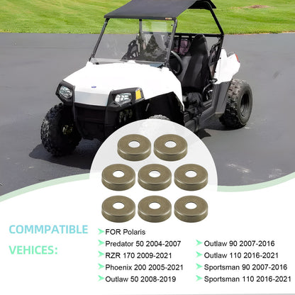 Set of 8 Front Arm Bushing Caps for Polaris Outlaw RZR Sportsman (2000–2023)