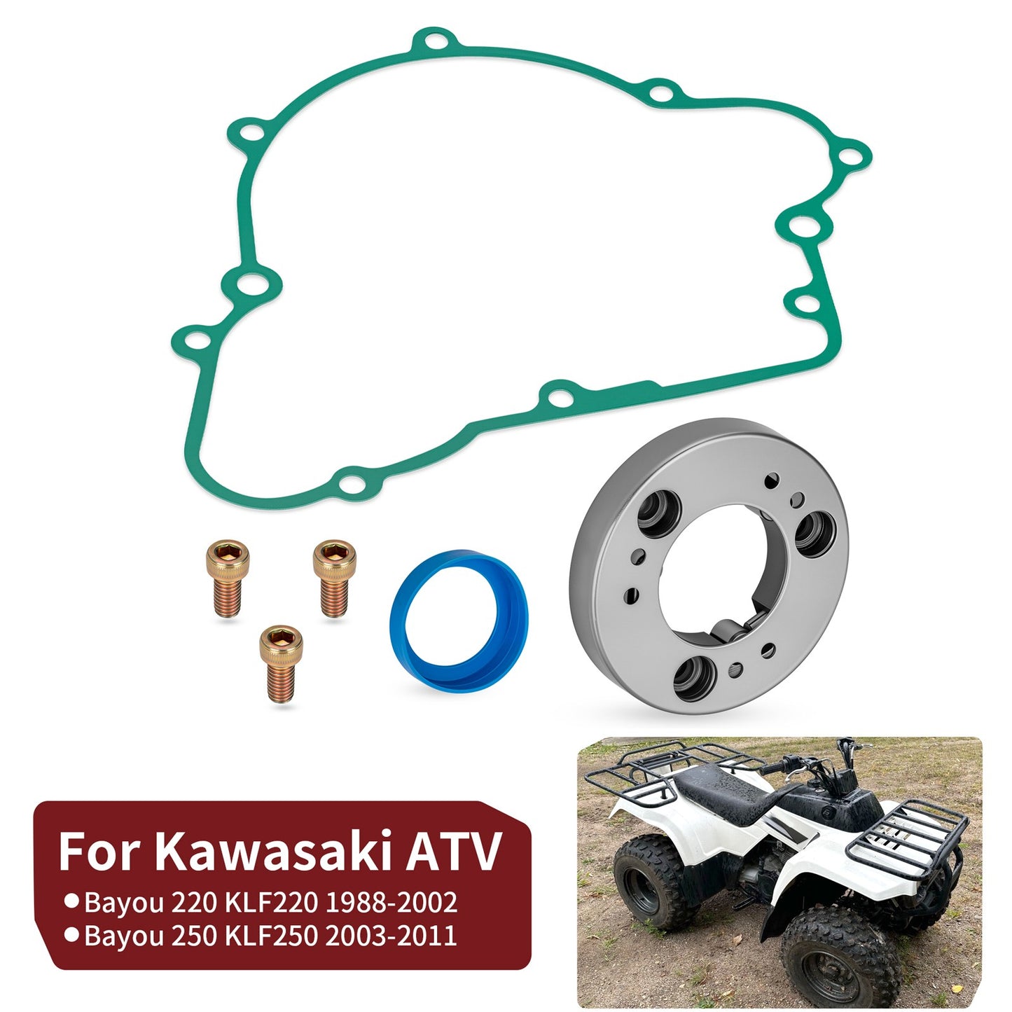 Starter Clutch One Way Bearing Gasket for Kawasaki Bayou 220 250 (1990–2004)