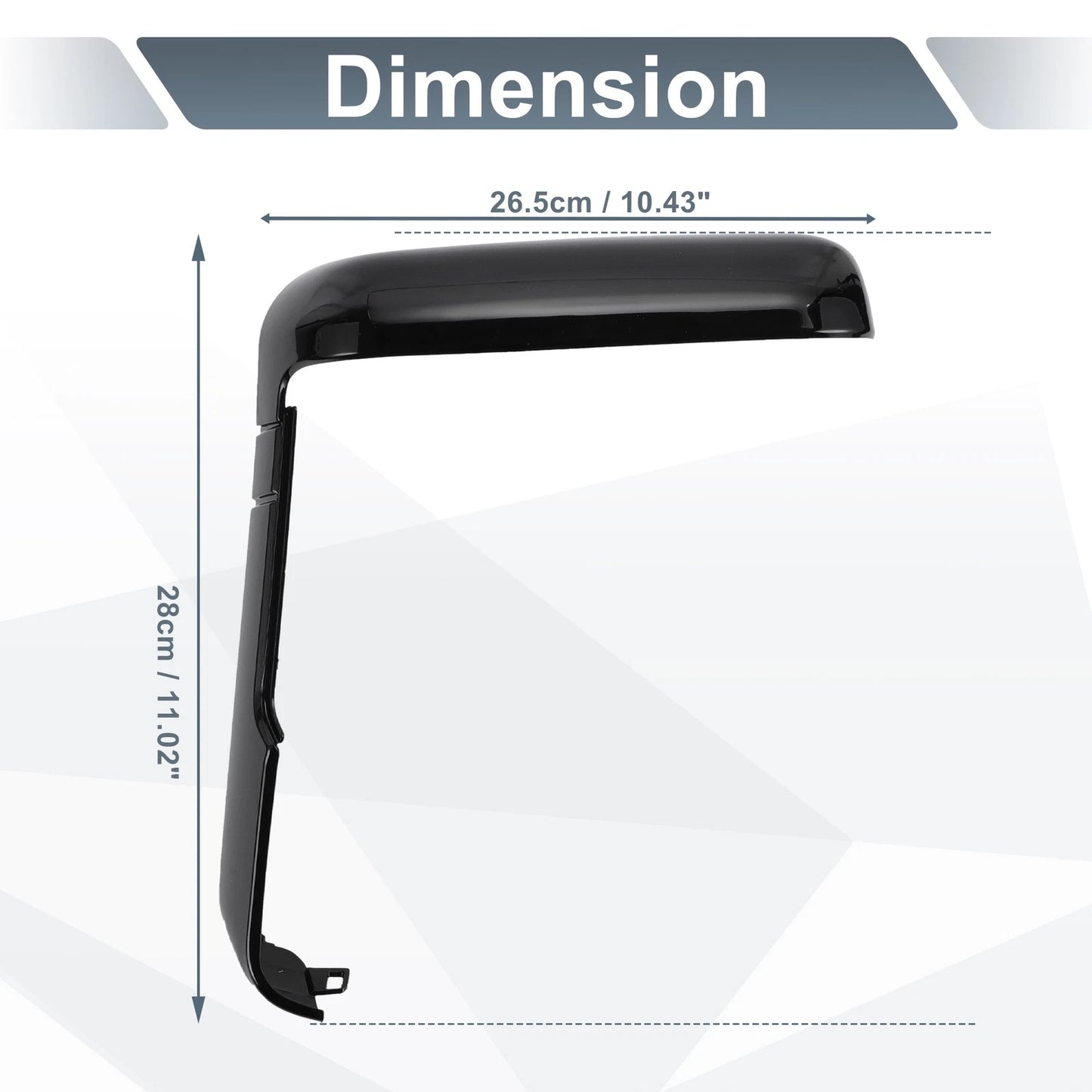 Set of 2 Rearview Mirror Cover Caps Gloss Black for Chevrolet Silverado, GMC