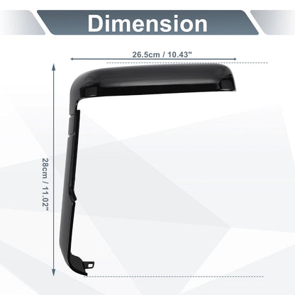 Set of 2 Rearview Mirror Cover Caps Gloss Black for Chevrolet Silverado, GMC