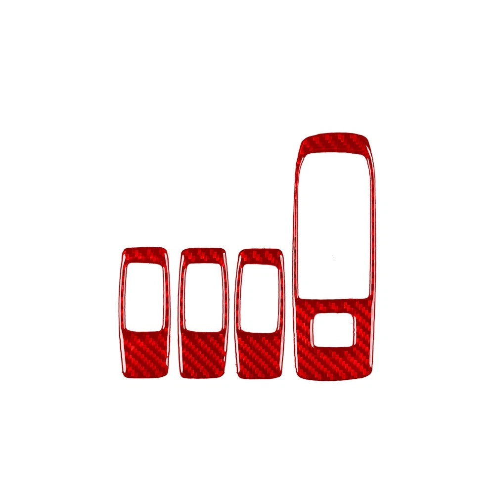 Carbon Fiber Window Lift Switch Panel Cover Trim for Ford Ranger Sport (2015–2022)
