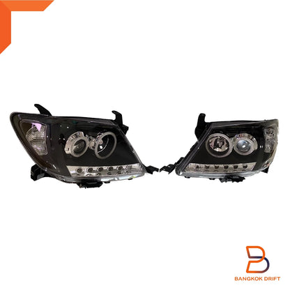 Eagle Eyes LED Projector Headlight Black Housing for Toyota Hilux MK6 (05-11)