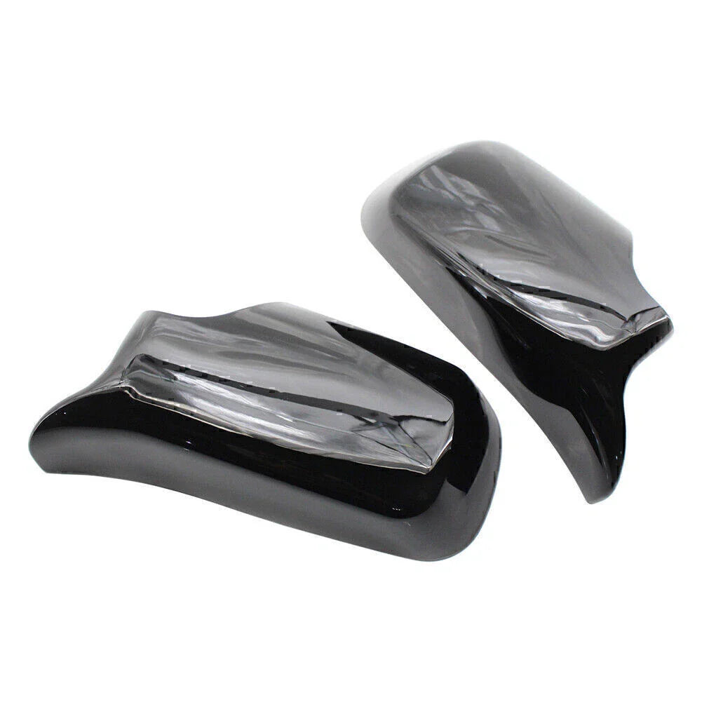 Glossy Black ABS Front & Rear View Mirror Covers for BMW E46 (1998-2005)