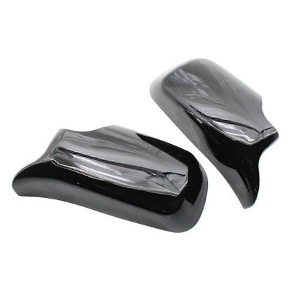 Glossy Black ABS Front & Rear View Mirror Covers for BMW E46 (1998-2005)