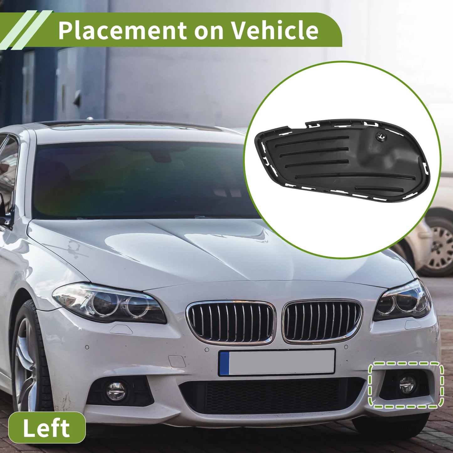 1pc Front Left Fog Light Grill for Mercedes-Benz C300 (2017–2018) No.2058854023