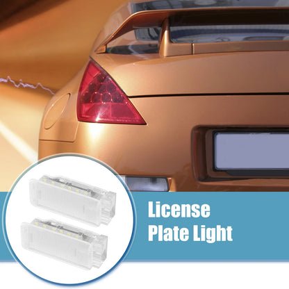 2X LED License Plate Light for Peugeot 206 207 306 307 (2000–2014)