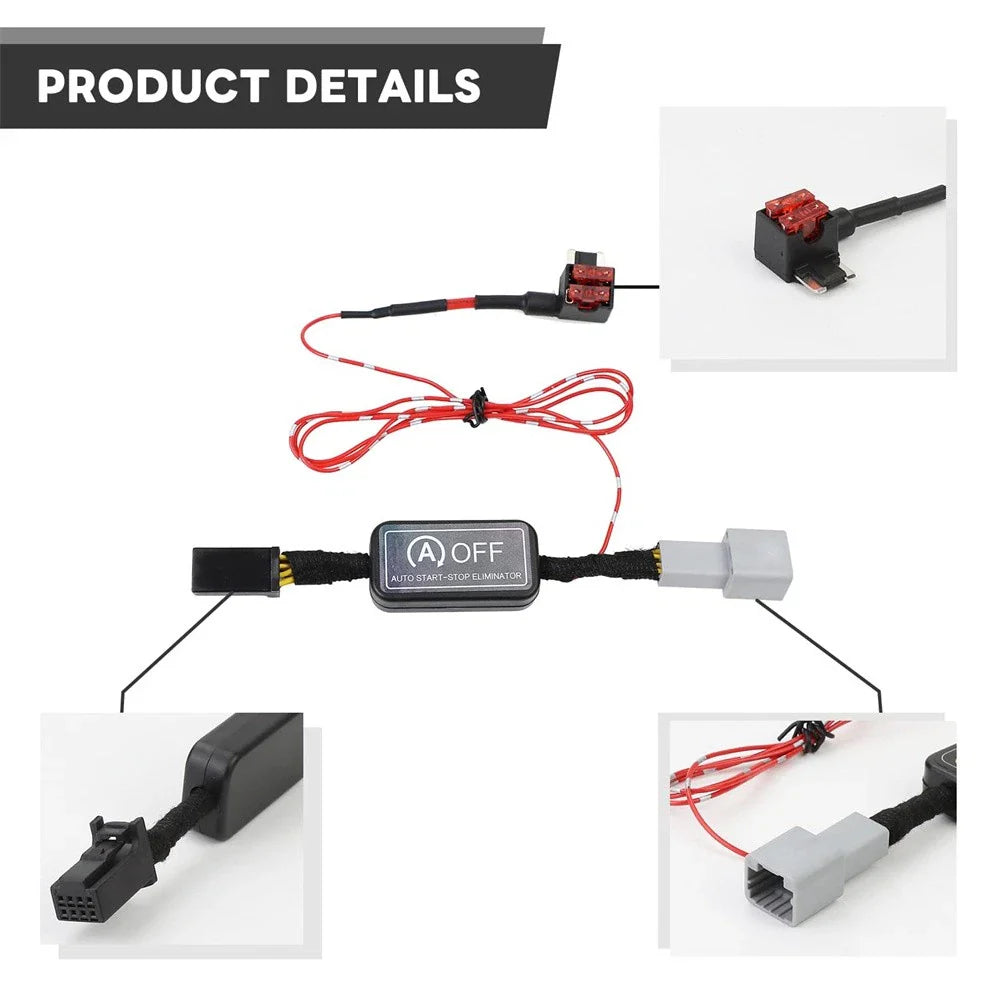Black Auto Start Stop A-Off Cable for 2019-2024 Subaru Forester Crosstrek