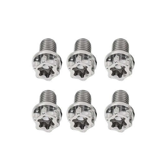 6pcs M6x35mm Titanium Torx Head Flange Screws for Motorcycle Bike Bicycle
