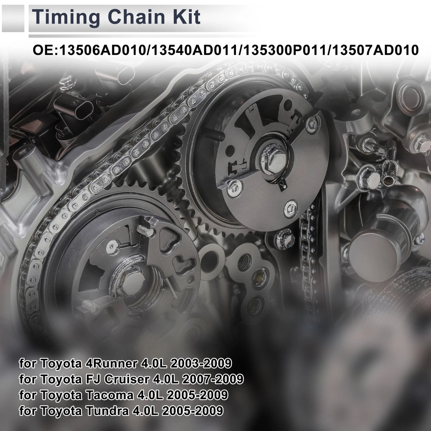 Timing Chain Kit No. 13507AD010 for Toyota 4Runner Tacoma FJ Cruiser Tundra (2003–2023)