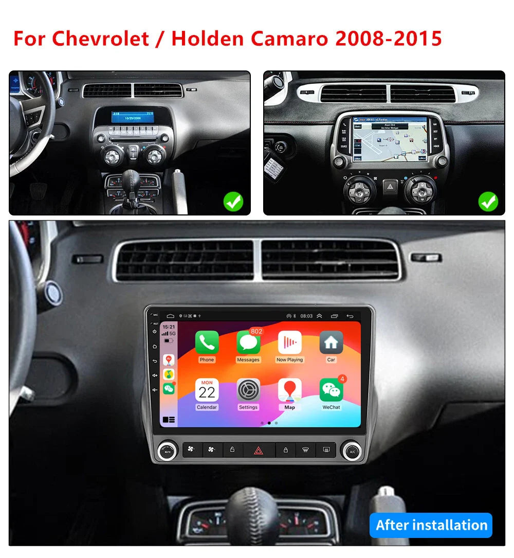 9" Android 13 Quad Core Stereo Radio GPS Navigation for Chevrolet Camaro (2008-2015)