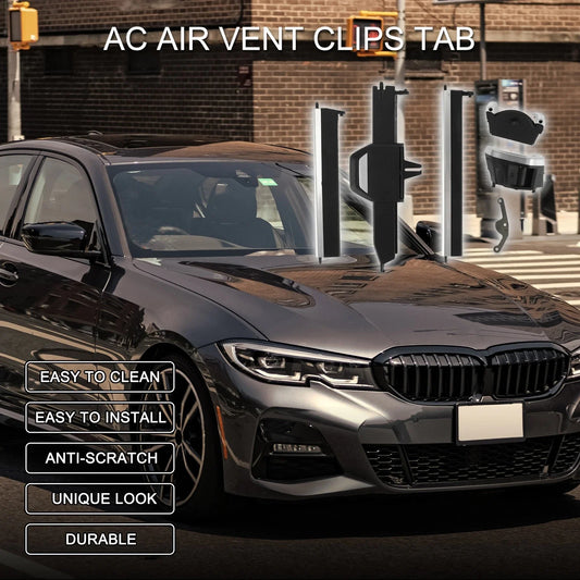 AC Air Vent Clips Tab for BMW 3 Series G20 G21 G22 Black Silver 1x