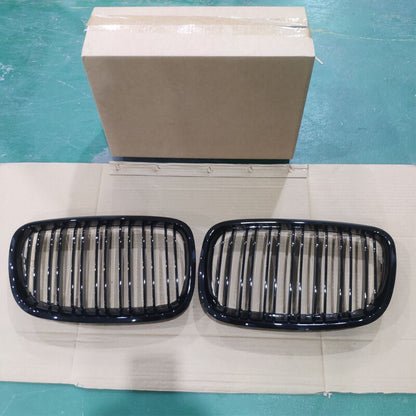 Gloss Black Front Kidney Grill for BMW X5 X6 (2007–2013)