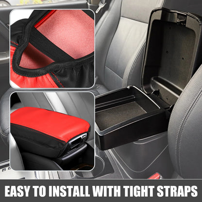 Center Console Armrest Cushion for Toyota Corolla Cross (2022–2023) Black Red