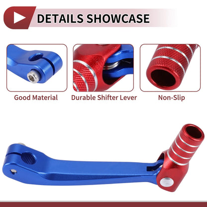 Gear Shifter Lever for Honda CRF150F (2003–2017) - Blue Red Silver Tone